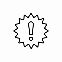 exclamation mark signal for warning icon sign vector