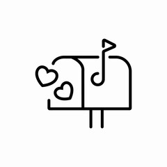love post box icon sign vector