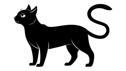 black silhouette of cat 