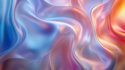 Obraz premium Smooth Flowing Blue and Pink Silk in Luxurious Motion