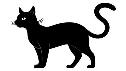 black silhouette of cat