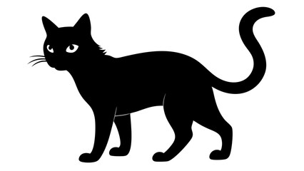 black silhouette of cat