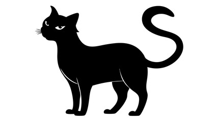 black silhouette of cat