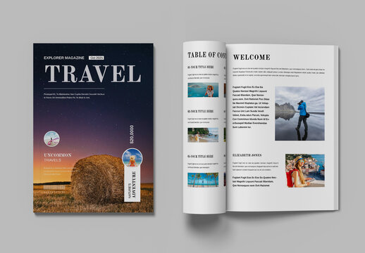 Travel Magazine Template Layout
