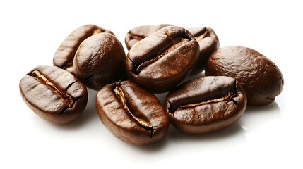 Obraz premium coffee beans isolated on white