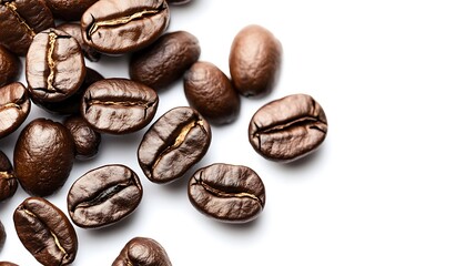 coffee beans isolated on white