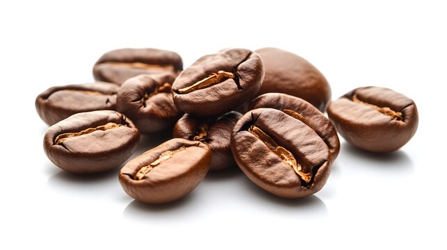 coffee beans isolated on white