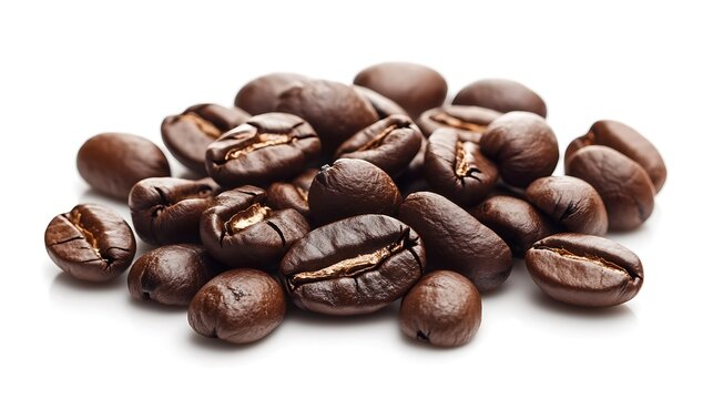 coffee beans isolated on white