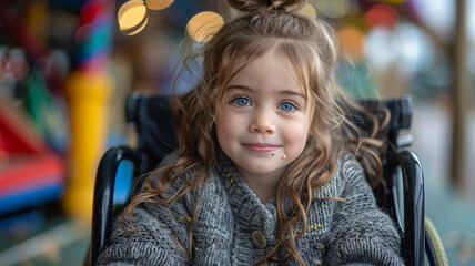 Fototapeta premium Close-up portrait of a happy child