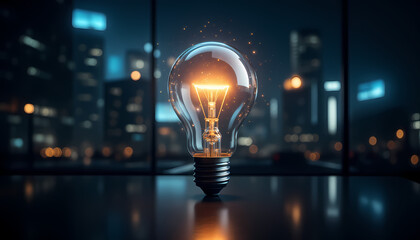 A bright idea for a business growth concept