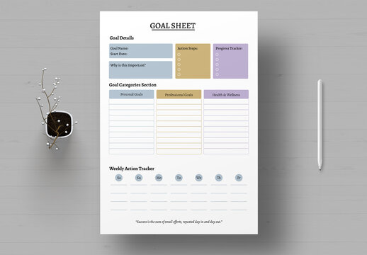 Goal Sheet Tracker