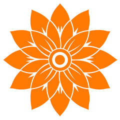 abstract orange flower