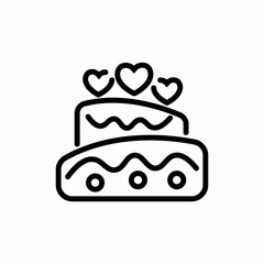 wedding cake icon sign vector