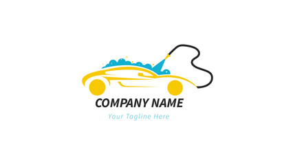 Car wash logo, car cleaning logo