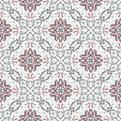 red, gray, fabric abstract seamless pattern. design for background, wallpaper, carpet, clothing, batik, textile, embroidery, sarong, interior decoration, floor, curtain, printing