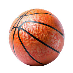 Fototapeta premium Brand new basketball is waiting to be used for a game on a basketball court