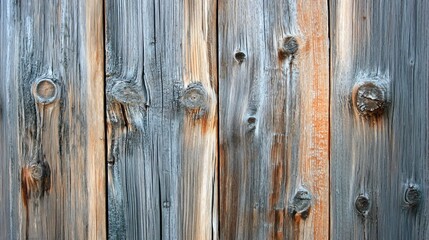Fototapeta premium Weathered wooden planks with knots.