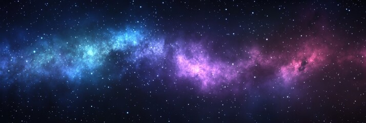 Fototapeta premium Starry Night Sky with Colorful Galaxy Background