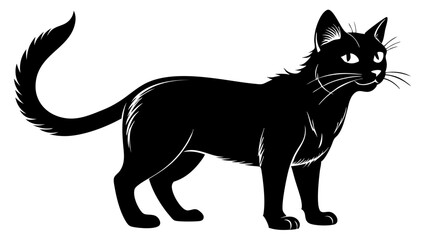 black silhouette of cat