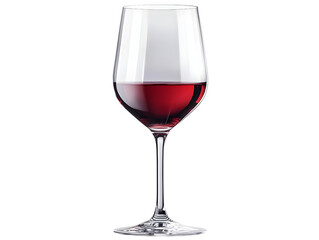 Elegant red wine glass with rich wine, perfect for showcasing luxury and fine dining experiences.