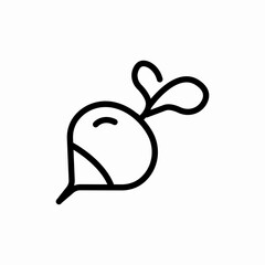 beet vegetable icon sign vector