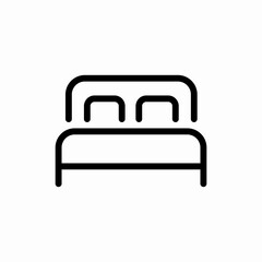 bed furniture icon sign vector