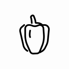 bell pepper icon sign vector