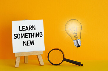 Learn something new is shown using the text on banner