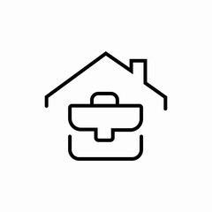 workspace at home icon sign vector