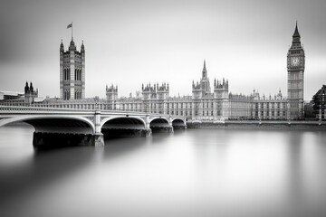 Naklejka premium Iconic architecture of the houses of parliament in london