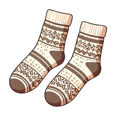 Socks isolated on transparent background