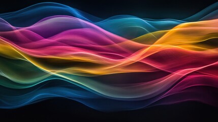 Fototapeta premium Abstract waves of color flowing in a smooth, dynamic pattern.
