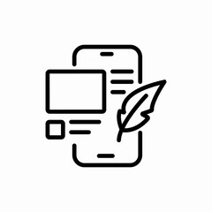 storytelling writing icon sign vector