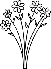 Charming Wildflower Bouquet Vector Art Capturing Natural Beauty

