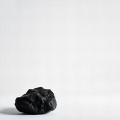 Obraz premium Solid Black Rock with Smooth Jagged Edges