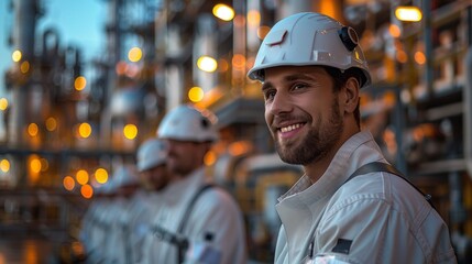 A man in a white safety suit is smiling and posing for a picture