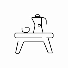 coffee cup ob table icon sign vector