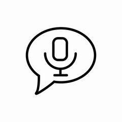 microphone bubble icon sign vector