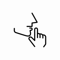 silente finger icon sign vector