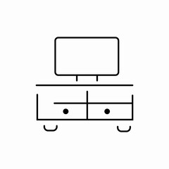 television stand icon sign vector