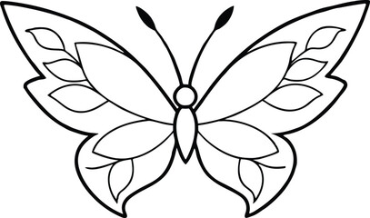 Leafy Butterfly Vector Illustration Embracing Nature's Beauty
