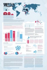 Infografis global tentang isu sosial dan statistik.