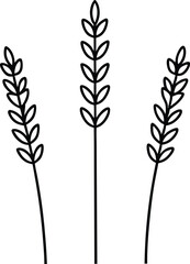 Charming Lavender Stem Vector Graphics for Creative Artwork
