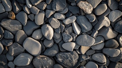 Close-up of Smooth River Rocks