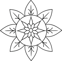 abstract floral ornament botanical Mandela 