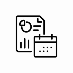 financial calendar icon sign vector