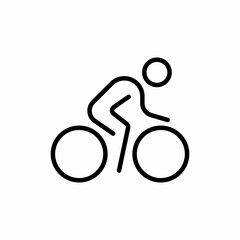 human riding bicycle icon sign vector