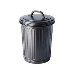 Trash can isolated on transparent background