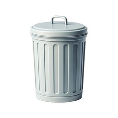 Trash can isolated on transparent background