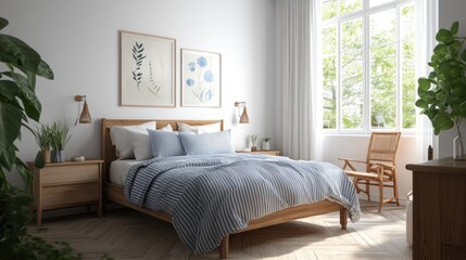 Cozy and Minimalist Bedroom Design with Natural Elements